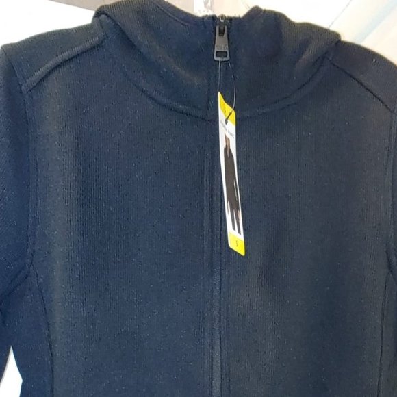 ANDREW MARC Women Full Zip Fleece Jacket--Black - Picture 8 of 11